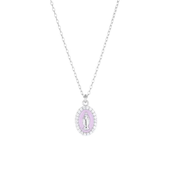 Collana Amen Sacro Cuore in Argento Zircone CLMISMBRO - CLMISMBRO